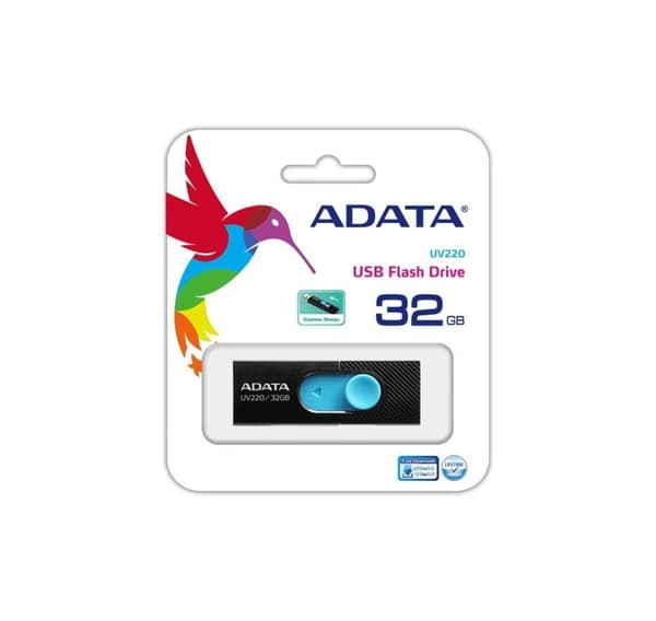Hukommelsesdrev flash usb2 32gb/blå auv220-32g-rbkbl, Adata