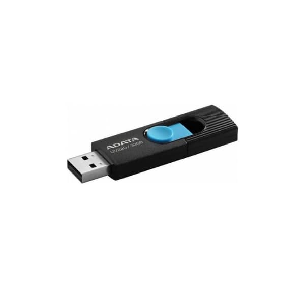 Hukommelsesdrev flash usb2 32gb/blå auv220-32g-rbkbl, Adata Sort, Blå