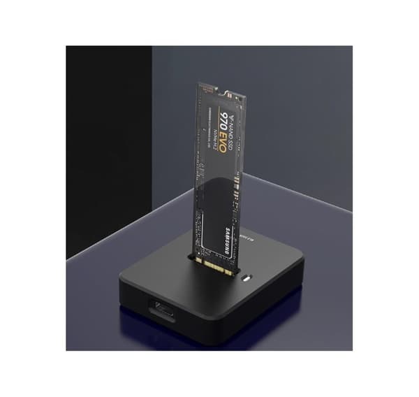 Pöytätietokoneen USB Type-C M.2 SATA & NVME SSD -telakointiasema, musta, GEMBIRD