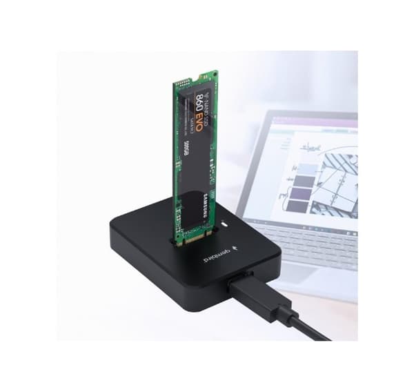 Pöytätietokoneen USB Type-C M.2 SATA & NVME SSD -telakointiasema, musta, GEMBIRD