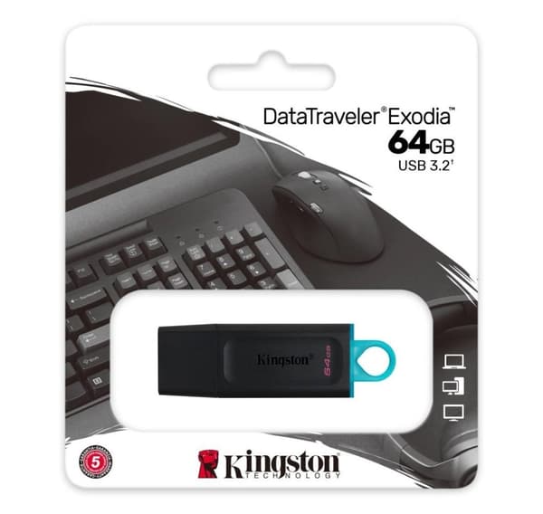 Minne DRIVE FLASH USB3.2/64GB, KINGSTON
