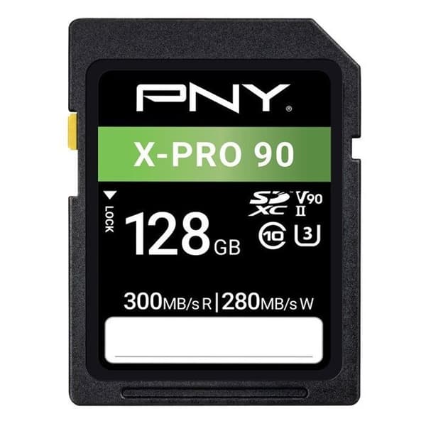 Minneskort - Pny-flashminne - P-SD128V90300XPRO9-GE - SD-minneskort 128GB X-PRO 90 Klass 10 U3 V90 UHS-II
