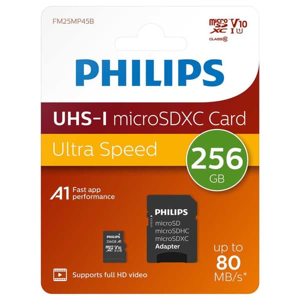 Philips Minneskort Microsdxc 256gb Durchsichtig