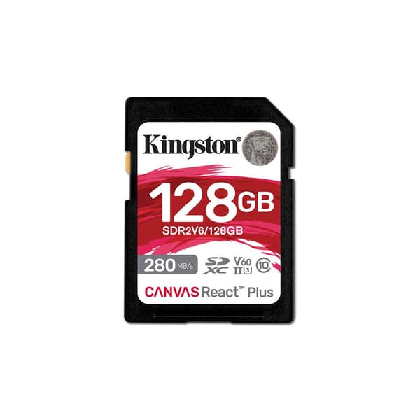 Kingston Sd-kortti Canvas React Plus 128gb Sdxc Uhs-ii Clase 10