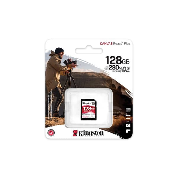 Kingston Sd-kortti Canvas React Plus 128gb Sdxc Uhs-ii Clase 10