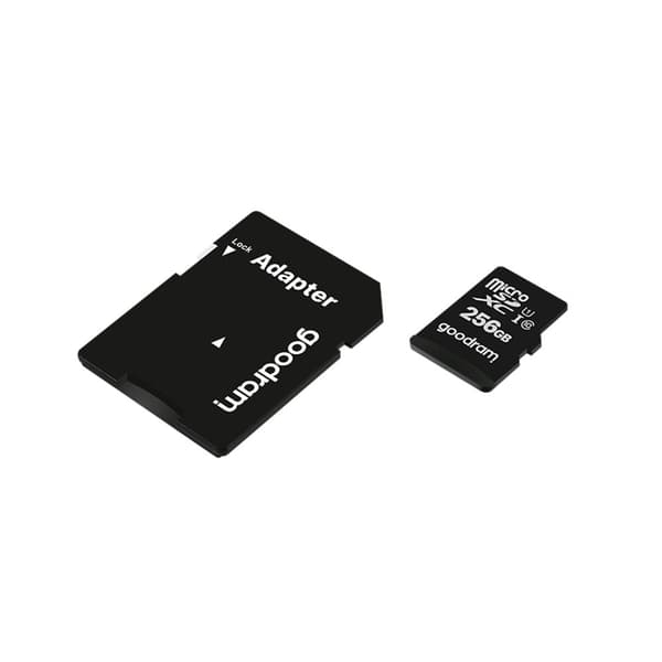 256GB UHS-I Goodram microSD minneskort med adapter