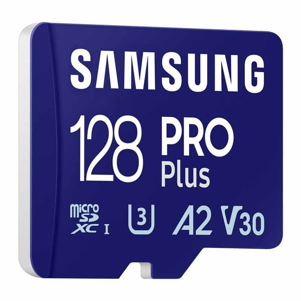 Samsung Hukommelseskort Micro Sd Pro Plus Uhs-i U3 Full Hd 4k 128gb Blå