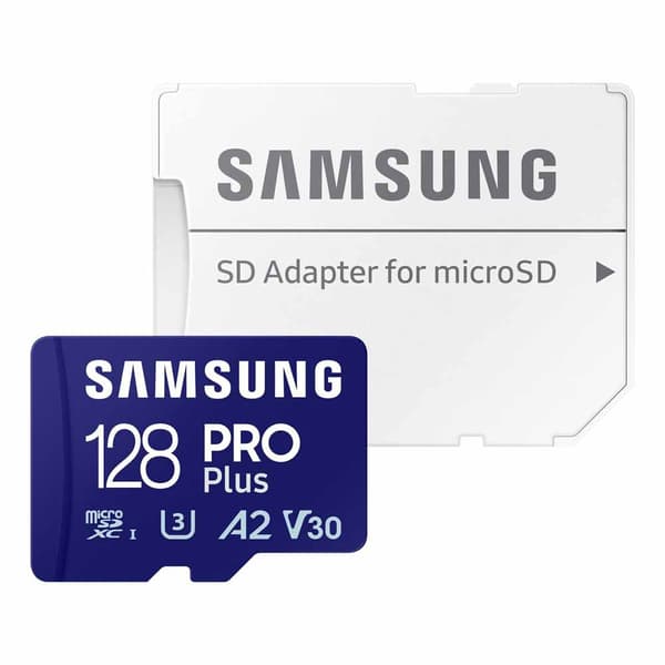 Samsung Hukommelseskort Micro Sd Pro Plus Uhs-i U3 Full Hd 4k 128gb Blå