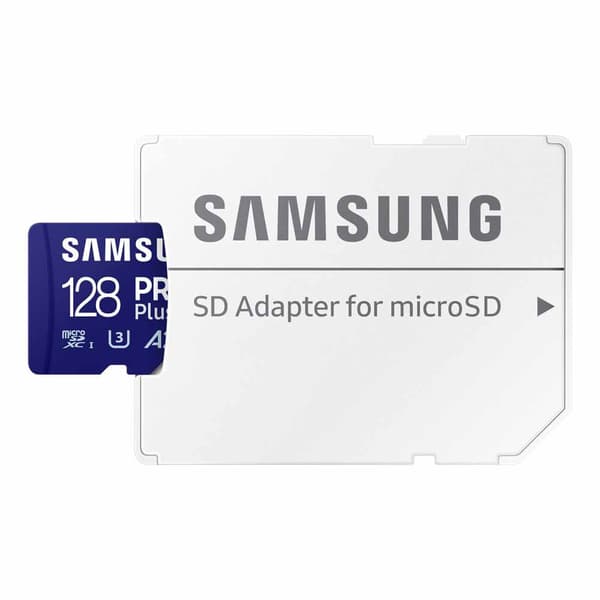 Samsung Hukommelseskort Micro Sd Pro Plus Uhs-i U3 Full Hd 4k 128gb Blå