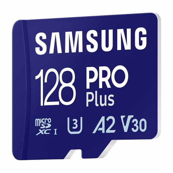 Samsung Hukommelseskort Micro Sd Pro Plus Uhs-i U3 Full Hd 4k 128gb Blå