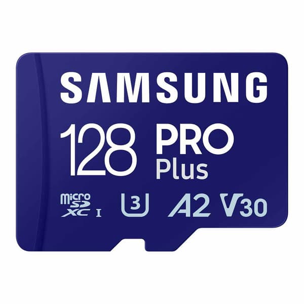 Samsung Hukommelseskort Micro Sd Pro Plus Uhs-i U3 Full Hd 4k 128gb Blå