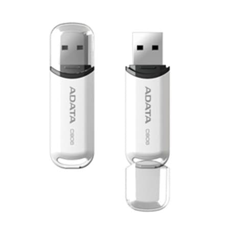 ADATA USB stick 32 GB hvid | C906 | USB 2.0 - Rummelig og pålidelig ADATA C906 bærbar hukommelse med en kapacitet på 32 GB, hvilket sikrer