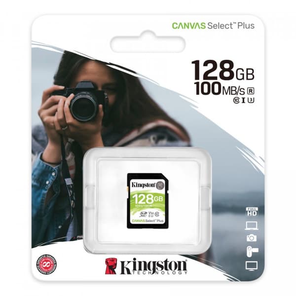 Kingston | Canvas Select Plus | 128GB | SDHC | Flash-minne klass 10