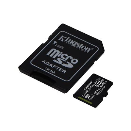 Kingston | Canvas Select Plus | 512 GB | Micro SD | Flash-hukommelse klasse 10 | SD adapter