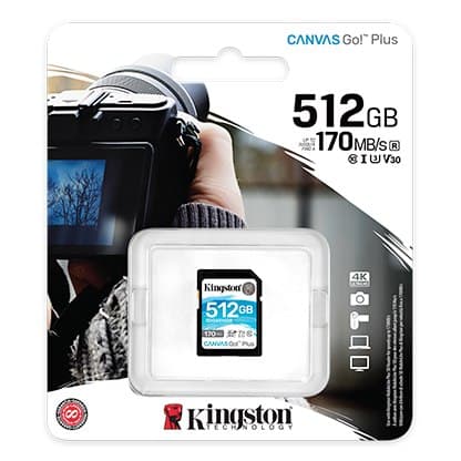 Kingston | microSD-minneskort | Canvas Go! Plus | 512GB | microSDHC/SDXC | Flash-minne klass 10