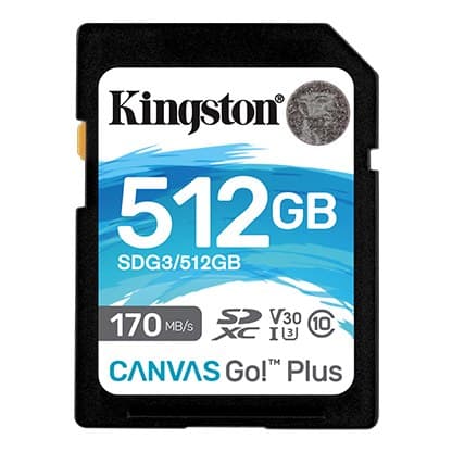 Kingston | microSD-minneskort | Canvas Go! Plus | 512GB | microSDHC/SDXC | Flash-minne klass 10