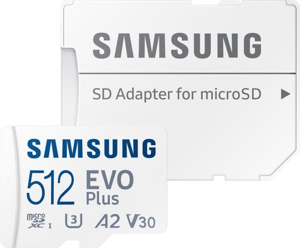 Samsung EVO Plus - Micro SD-kort - inklusive SD-adapter - 160 MB/s - 512GB