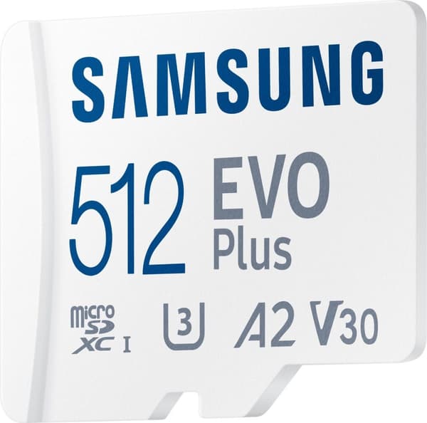 Samsung EVO Plus - Micro SD-kort - inklusive SD-adapter - 160 MB/s - 512GB