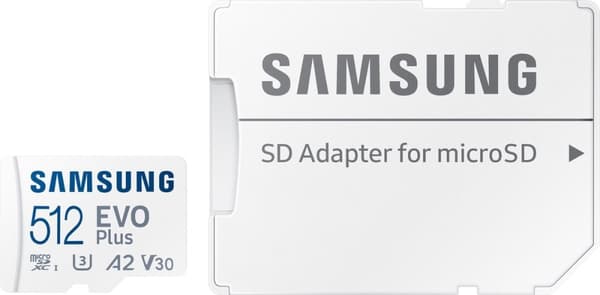 Samsung EVO Plus - Micro SD-kort - inklusive SD-adapter - 160 MB/s - 512GB