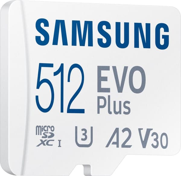 Samsung EVO Plus - Micro SD-kort - inklusive SD-adapter - 160 MB/s - 512GB