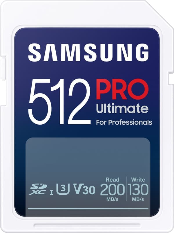Samsung PRO Ultimate - SD-kort - Minneskortskamera - 200 & 130 MB/s - 512 GB