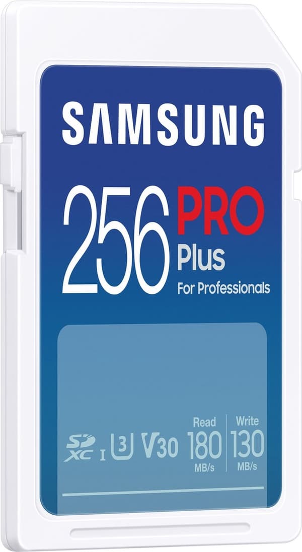 Samsung PRO Plus - SD-kort - Minneskortskamera - 180 & 130 MB/s - 256 GB