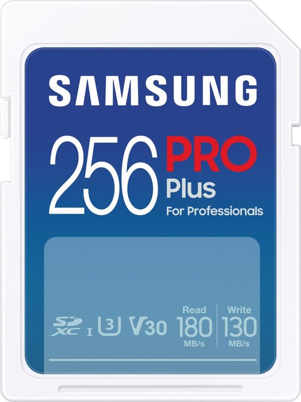Samsung PRO Plus - SD-kort - Minneskortskamera - 180 & 130 MB/s - 256 GB