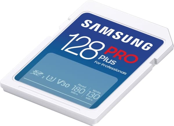 Samsung PRO Plus - SD-kort - Minneskortskamera - 180 & 130 MB/s - 128 GB