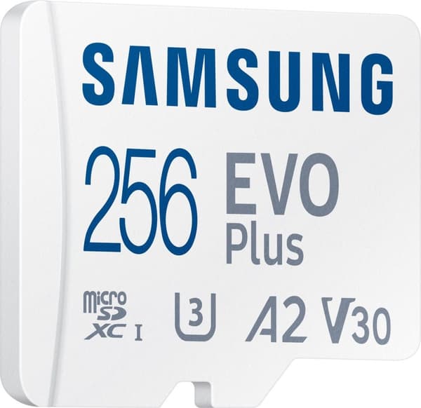 Samsung EVO Plus - Micro SD-kort - inklusive SD-adapter - 160 MB/s - 256 GB