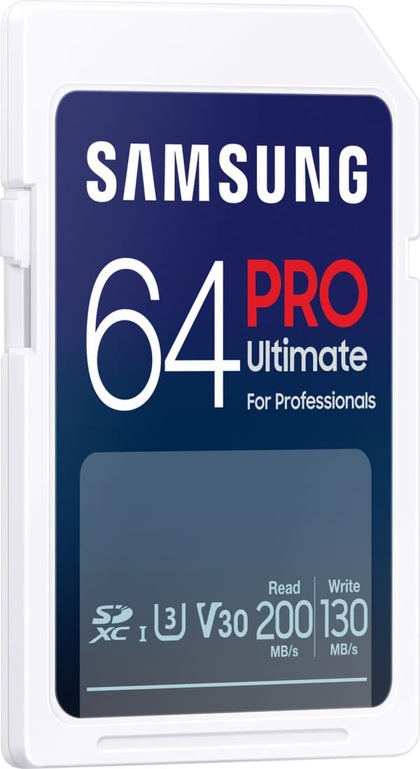 Samsung PRO Ultimate - SD-kort med kamera - Kameraminneskort - 200 & 130 MB/s - 64 GB