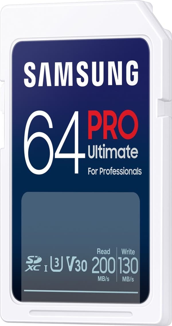 Samsung PRO Ultimate - SD-kort med kamera - Kameraminneskort - 200 & 130 MB/s - 64 GB