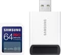 Miniatyrbild 1 av 8: Samsung PRO Ultimate - SD-kort med kamera - Kameraminneskort - 200 & 130 MB/s - 64 GB