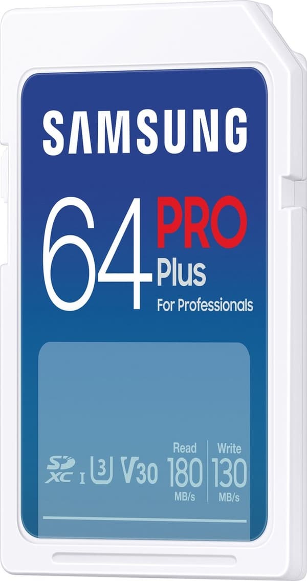Samsung PRO Plus - SD-kort - Minneskortskamera - 180 & 130 MB/s - 64 GB