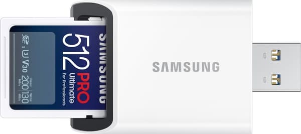 Samsung PRO Ultimate - SD-kort med kamera - Kameraminneskort - 200 & 130 MB/s - 512 GB