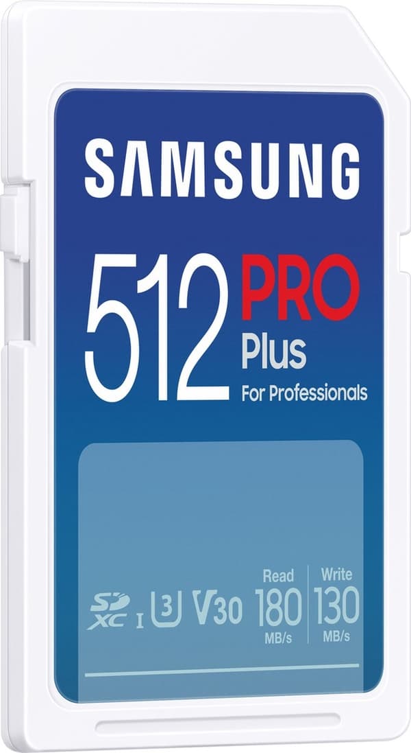 Samsung PRO Plus - SD-kort - Minneskortskamera - 180 & 130 MB/s - 512 GB