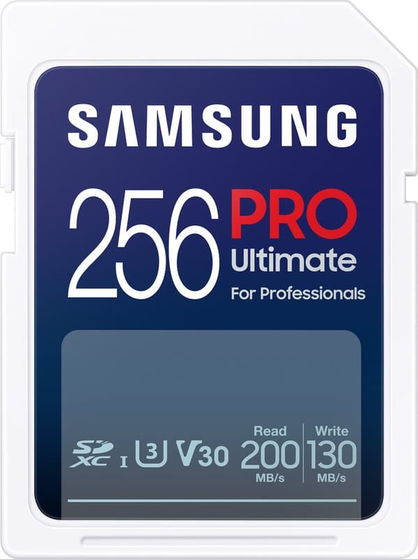 Samsung PRO Ultimate - SD-kort med kamera - Minneskortskamera - 200 & 130 MB/s - 256 GB