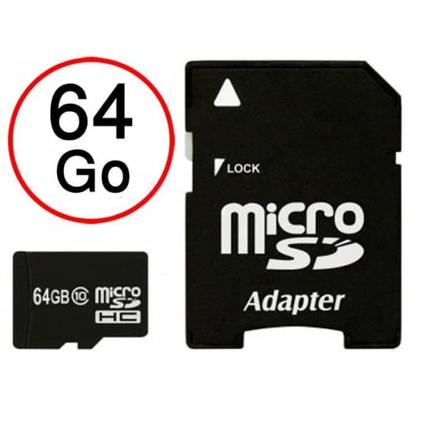 Huawei P10 Plus 64 GB Micro-SD-minneskort + kvalitetsadapter från PH26®