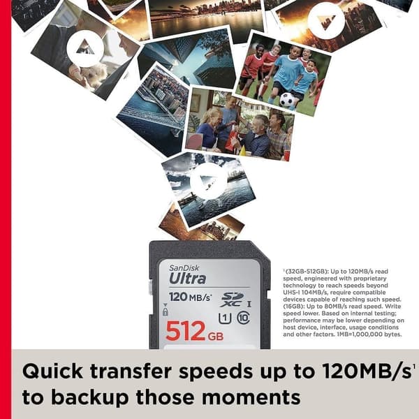 SanDisk Ultra Plus 128 GB SDXC-hukommelseskort, op til 130 MB/s, klasse 10, UHS-I, V10