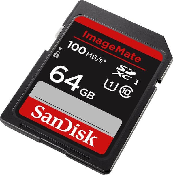 SanDisk ImageMate 64GB SDXC-minneskort Upp till 100 MB/s Klass 10 U1 64 GB Svart