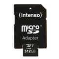 Miniatyrbild 3 av 4: Flashminneskort - Intenso GmbH - Micro SDXC 512GB Intenso Premium C10 UHSI- 45MB/s inkl. SD-adapter - Svart