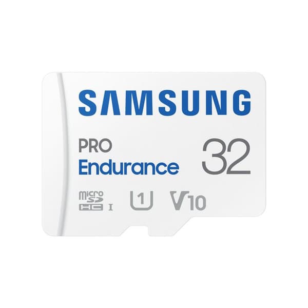 Samsung PRO Endurance 32 GB microSDHC-kort Klass 10, UHS-Klass 1 4K-videokompatibilitet, med SD-adapter, resistans