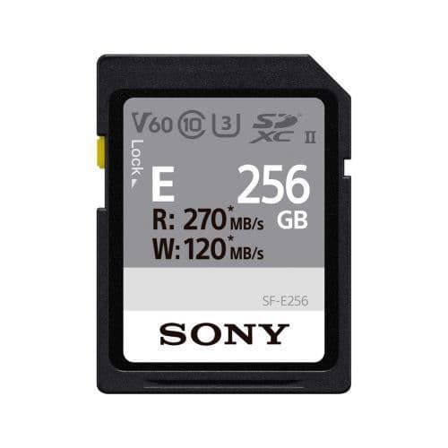 SD-minneskort - SONY - SF-E - 256 Go - UHS-II - Hastighet 270 Mo/s - Hastighet 120 Mo/s