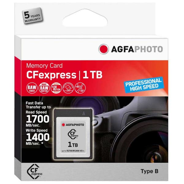 Agfa 10443 1tb Hukommelseskort Sort