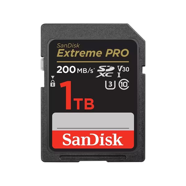 SanDisk Extreme PRO SDXC 1 TB UHS-I klasse 10 med UHS hastighetsklasse 3 og V30