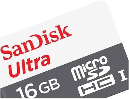 SanDisk 16GB Ultra Android Class 10 MicroSDHC Hukommelseskort, Hvid