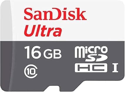 SanDisk 16GB Ultra Android luokan 10 MicroSDHC-muistikortti, valkoinen