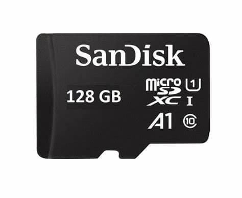 Sandisk Micro 128GB A1, U1, C10 minneskort