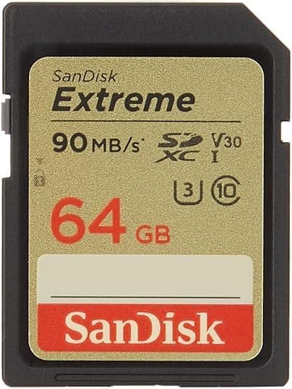 SanDisk Extreme SDXC-minneskort upp till 90 MB/s, Class 10, U3, V30, FFP - 64GB