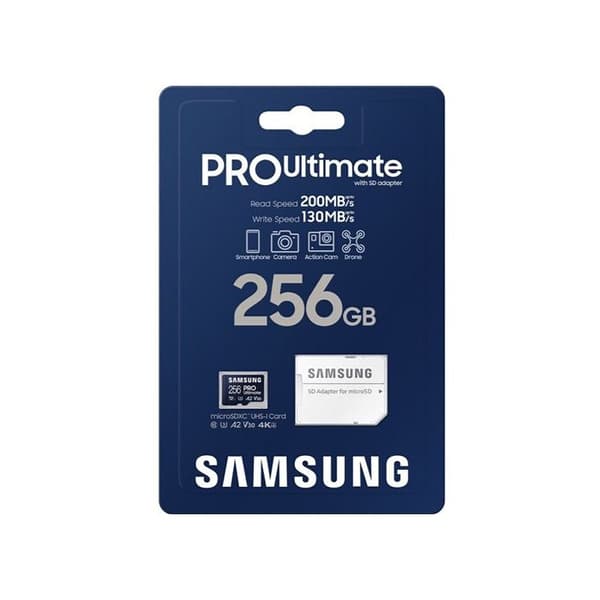 SAMSUNG 256 GB MICRO-SD Pro Ultimate Class 10 MINNESKORT MB-MY256SA/WW
