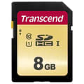 Miniatyrbild 1 av 2: TRANSCEND 500S 8GB UHS-I U1 SD-kort - Klass10 - Upp till 95 MB/s - 5 års begränsad garanti